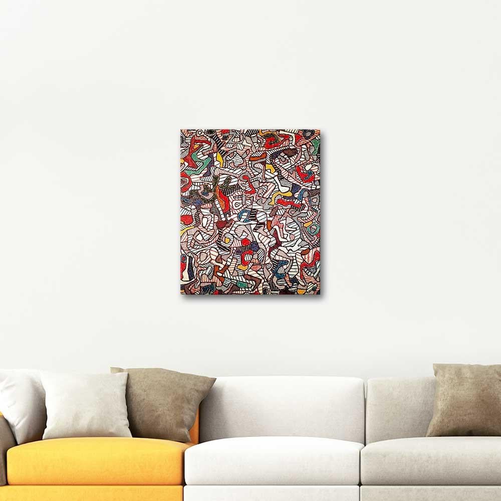 Jean Dubuffet Kompozisyon Kanvas Tablo