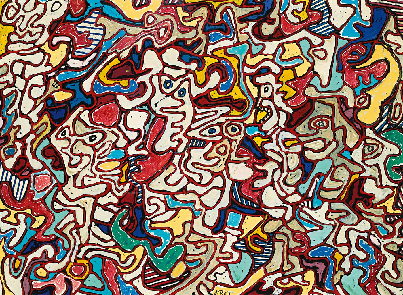 Jean Dubuffet Hatalar Tiyatrosu Kanvas Tablo