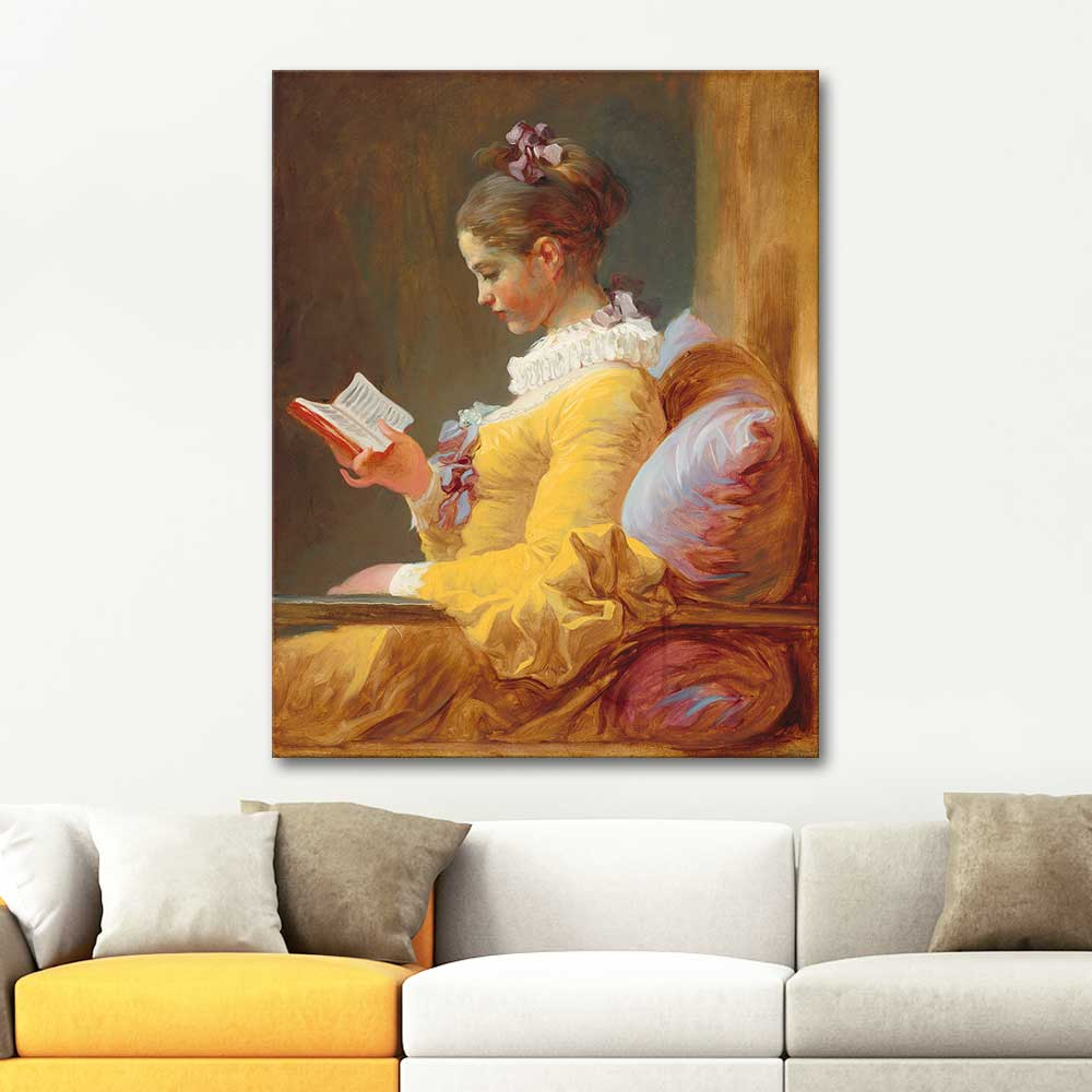 Jean Honore Fragonard A Young Girl Reading Art Print