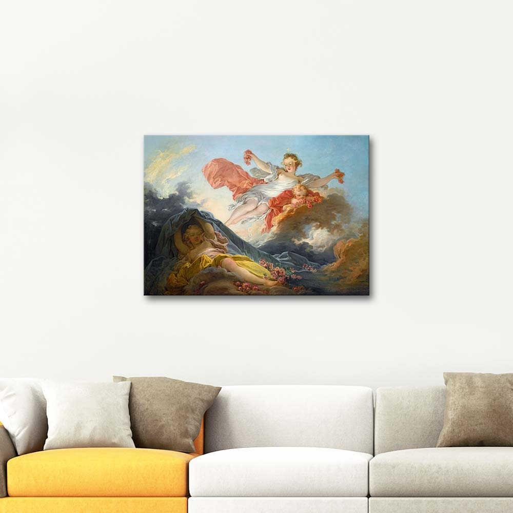 Jean Honore Fragonard The Goddess Aurora Triumphing Over Night Art Print