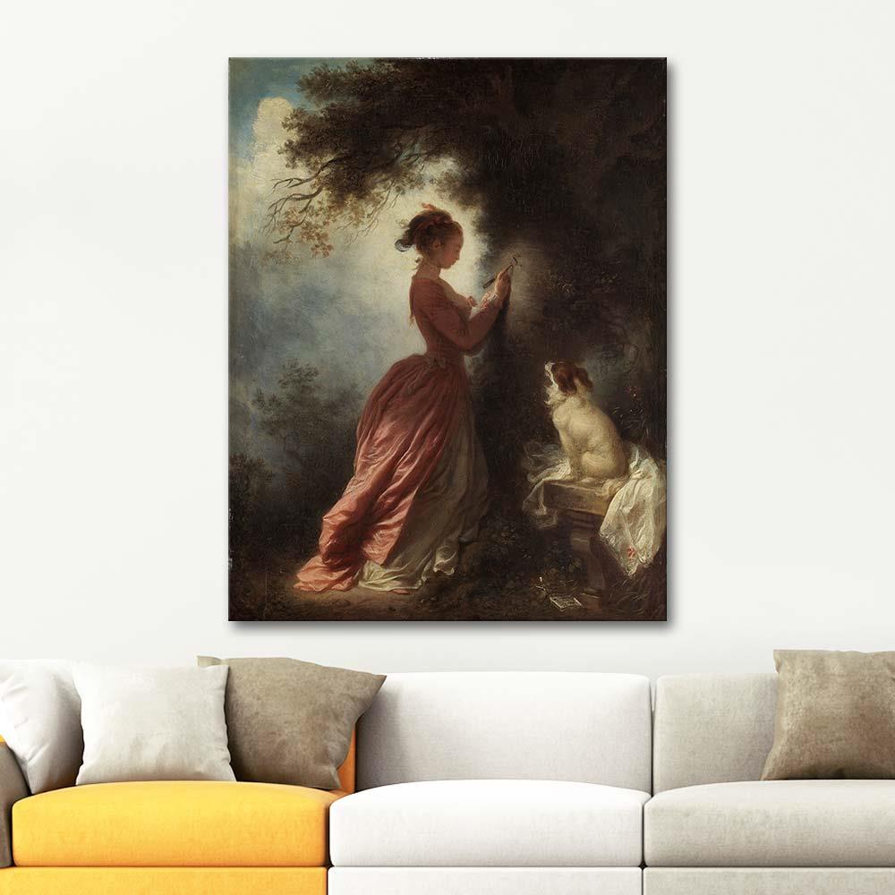 Jean Honore Fragonard The Souvenir Art Print