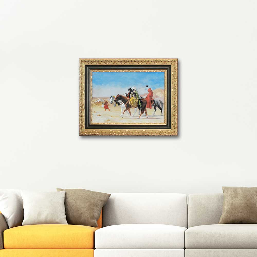 Jean Leon Gerome Çölde Atlılar Yağlı Boya Reprodüksiyon