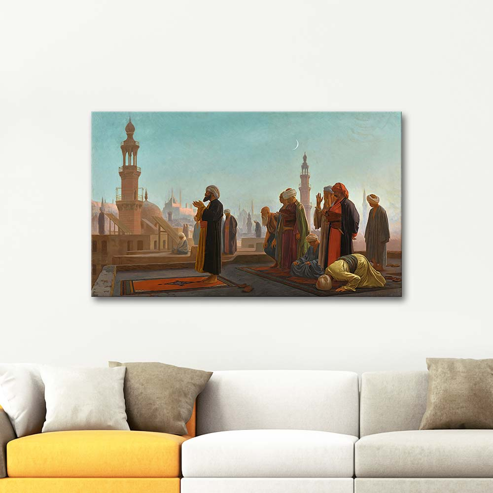 Jean Leon Gerome Kahire'de Akşam Namazı Kanvas Tablo
