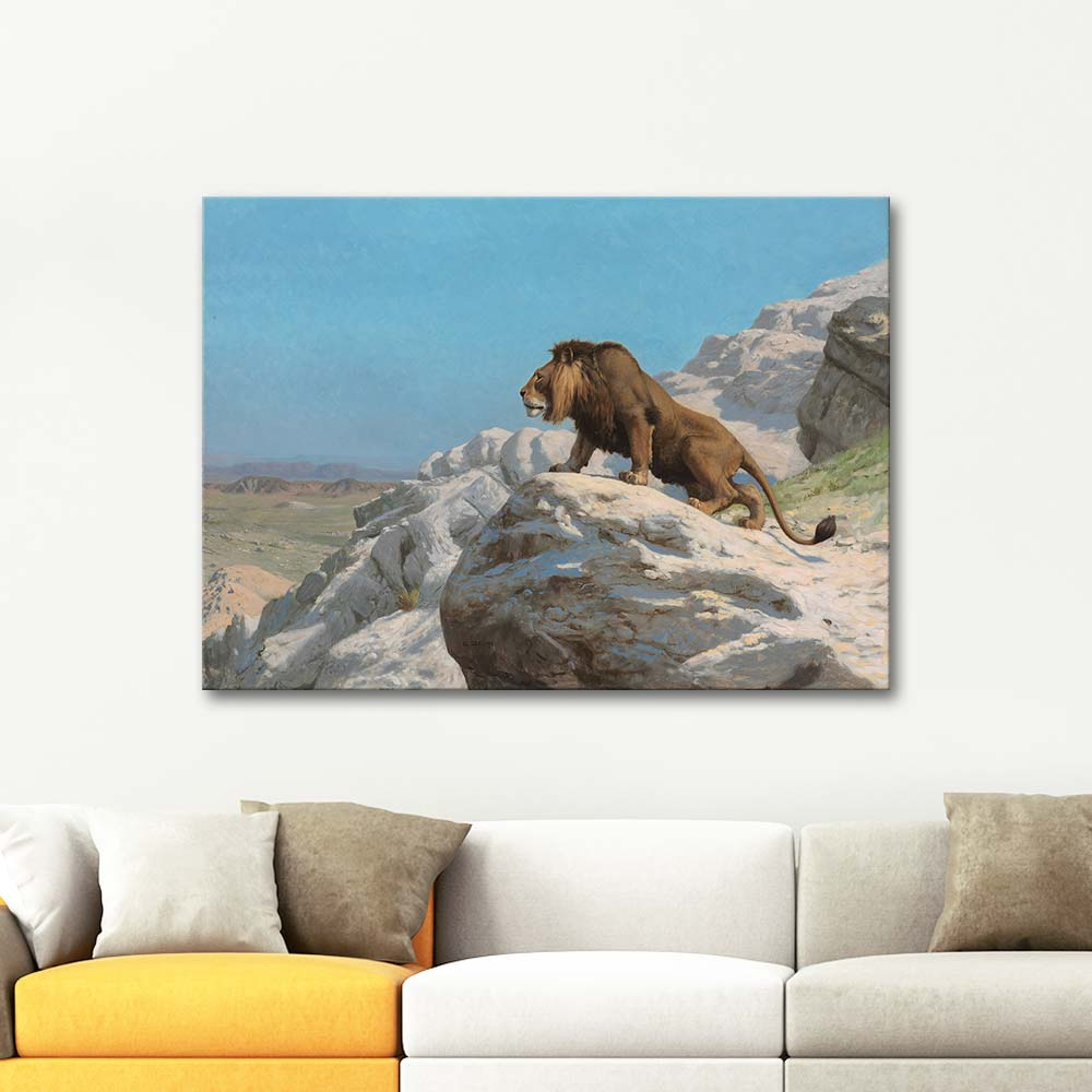 Jean Leon Gerome Lion On The Watch Art Print