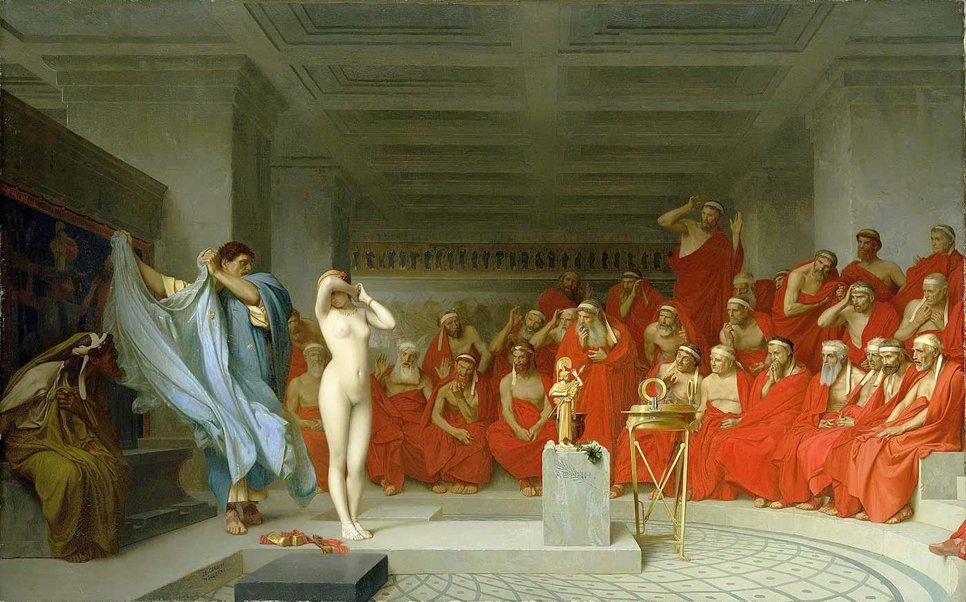 Jean Leon Gerome Hypereides'in Phryne'yi Savunması Kanvas Tablo