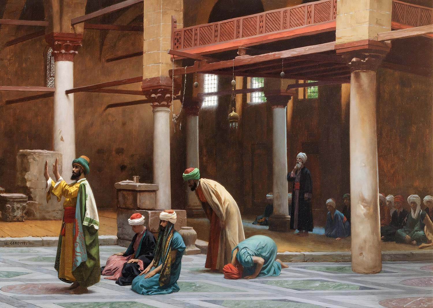 Jean Leon Gerome Prayers In The Mosque Art Print
