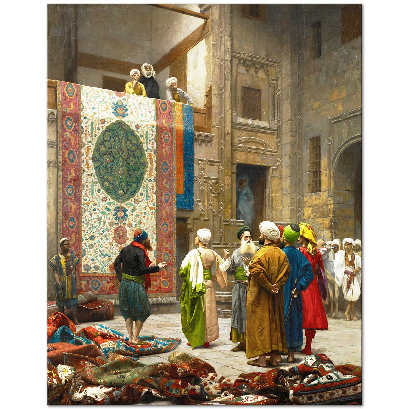 Jean Leon Gerome Halı Tüccarı Kanvas Tablo