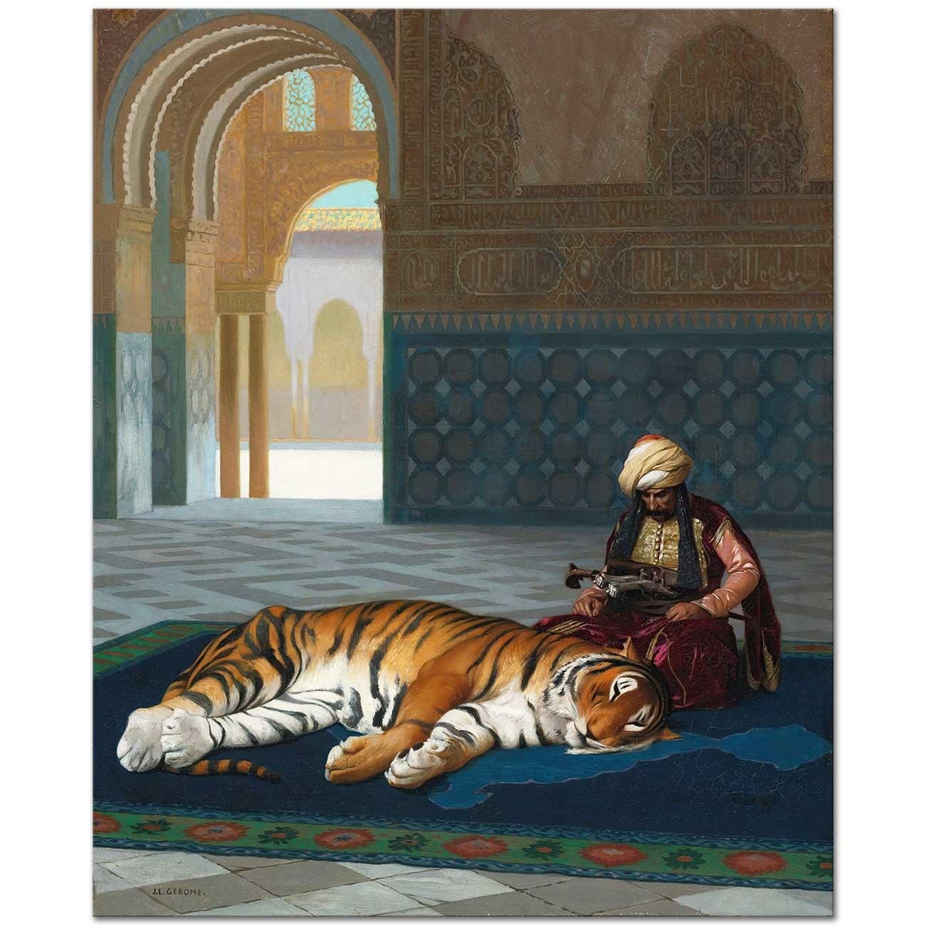 The Tiger And The Guardian by Jean Leon Gerome