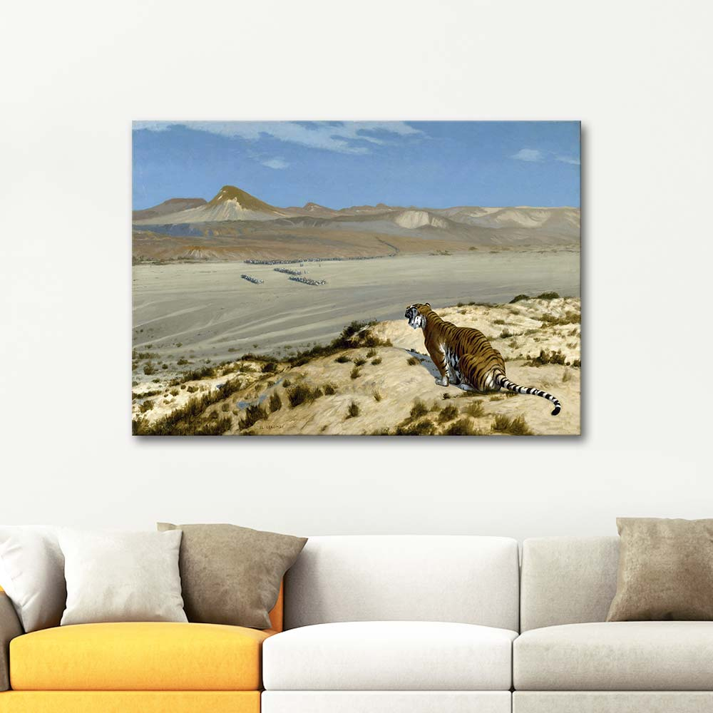 Jean Leon Gerome Tiger On The Watch Art Print