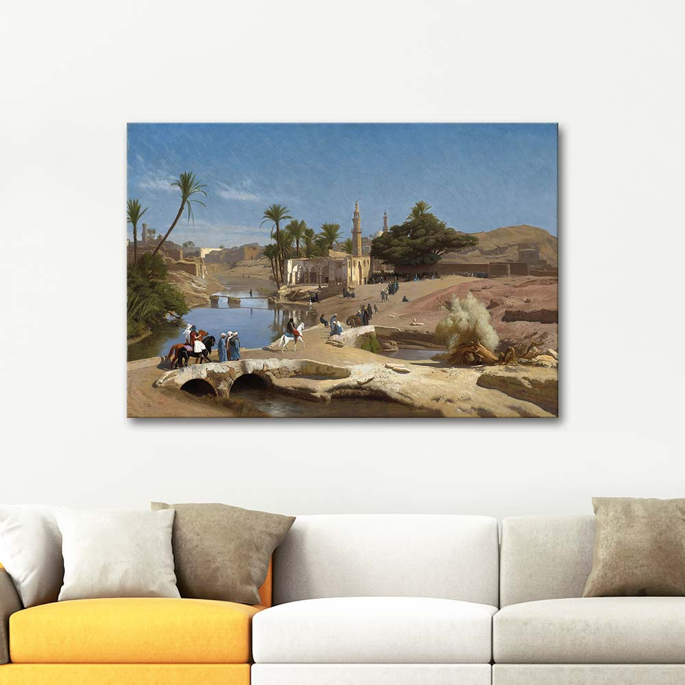 Jean Leon Gerome View Of Medinet El Fayoum Art Print