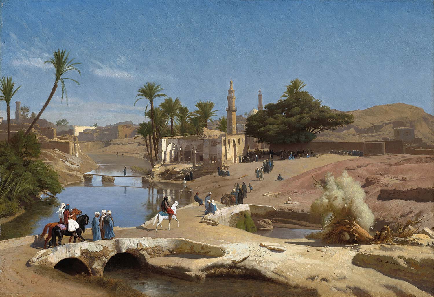 View Of Medinet El Fayoum by Jean Leon Gerome