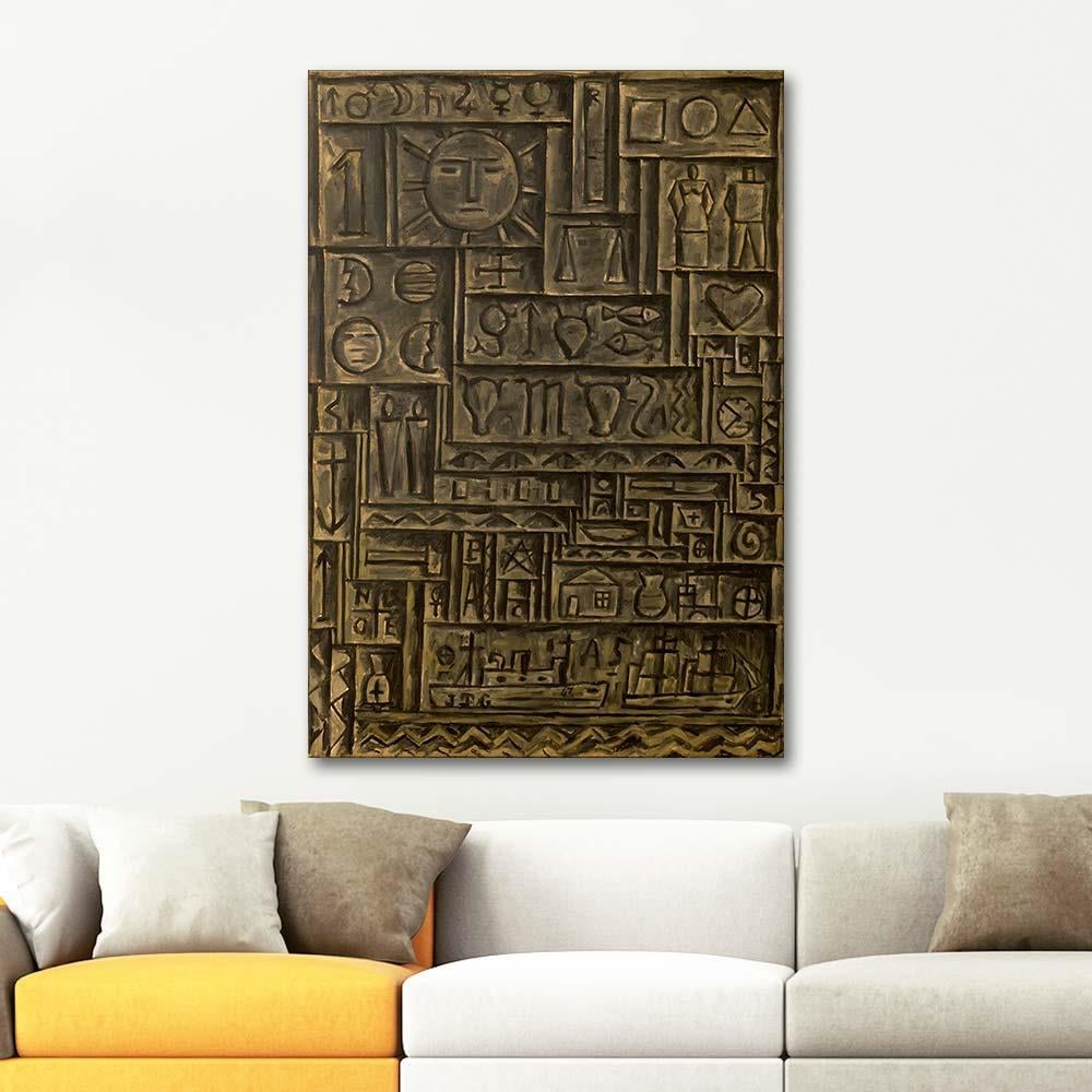 Joaquin Torres Garcia Evrensel Sanat Kanvas Tablo