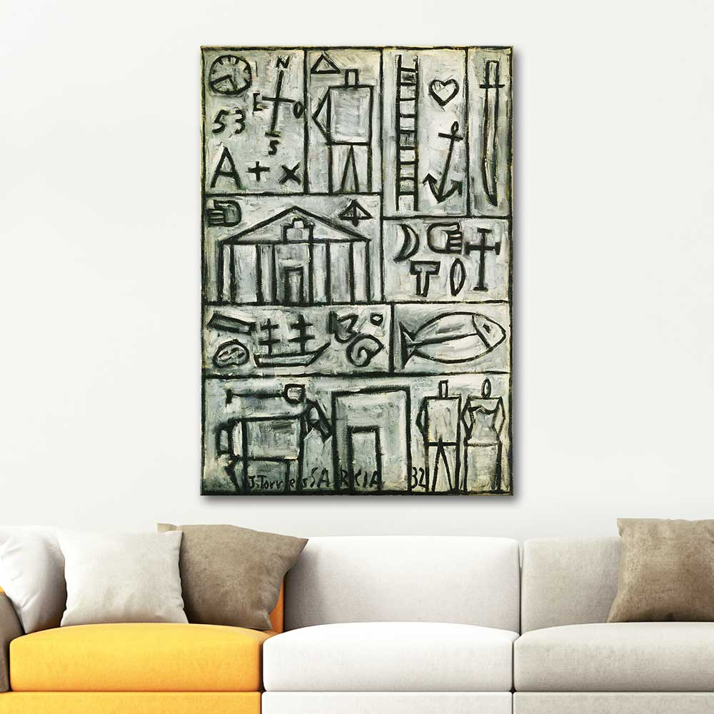 Joaquin Torres Garcia Composition Art Print