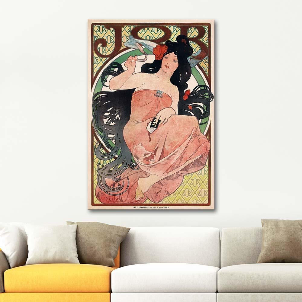 Alphonse Mucha JOB Kanvas Tablo