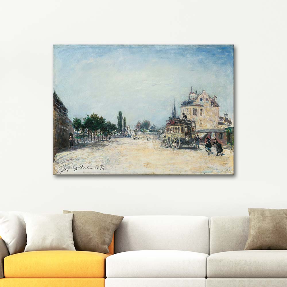 Johan Barthold Jongkind The Omnibus From La Glaciere To La Barriere Rochechouart Art Print