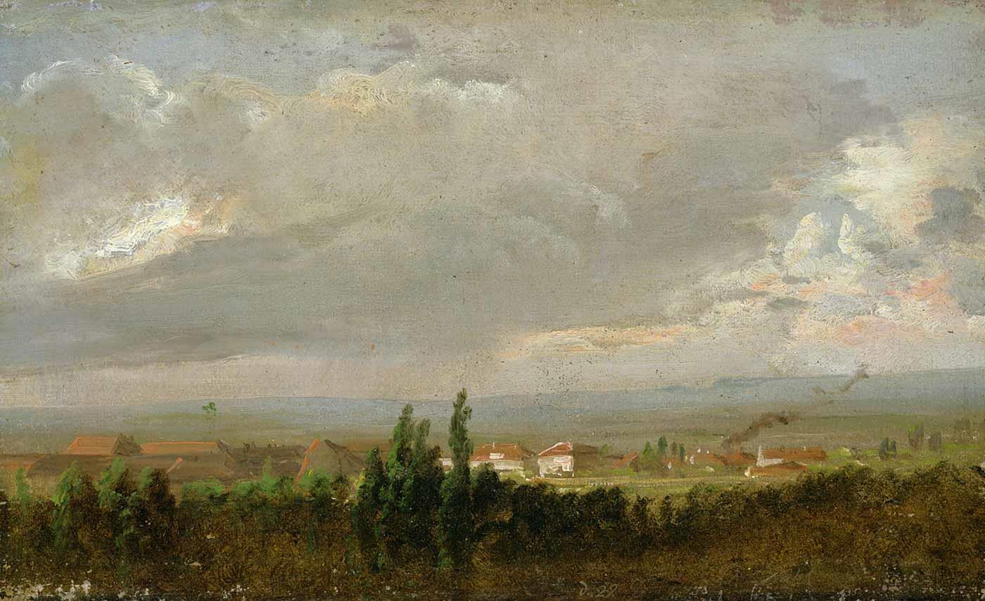 Johan Christian Dahl Dresden'de Fırtına Kanvas Tablo