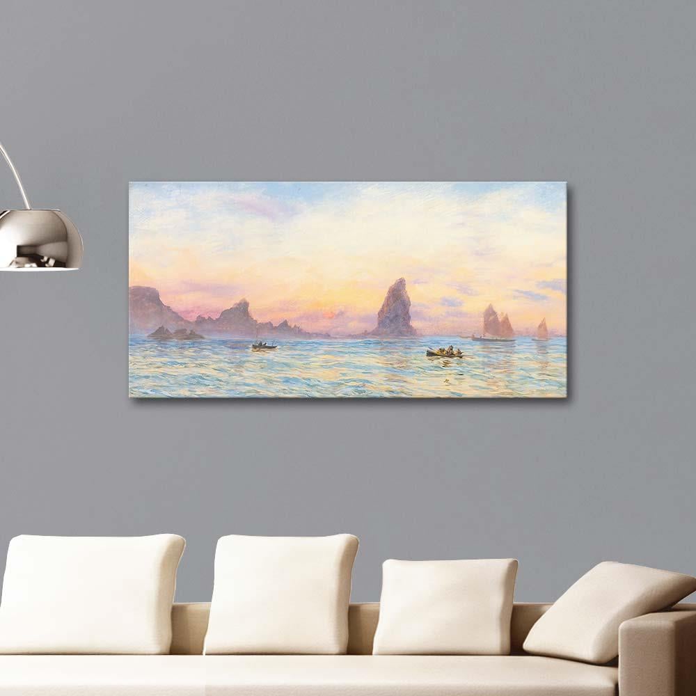 John Brett The Cornish Coast Near Newquay Art Print