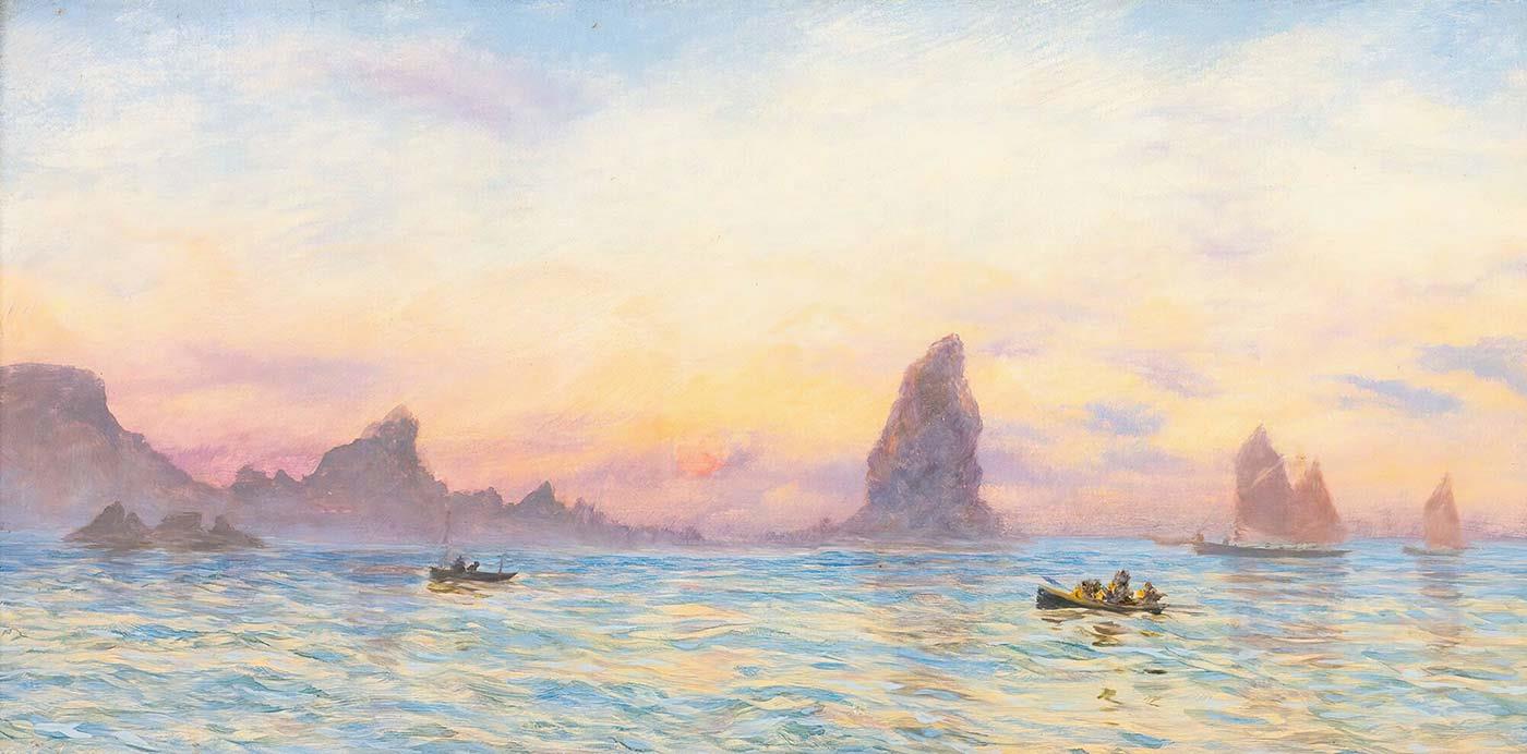 John Brett The Cornish Coast Near Newquay Art Print