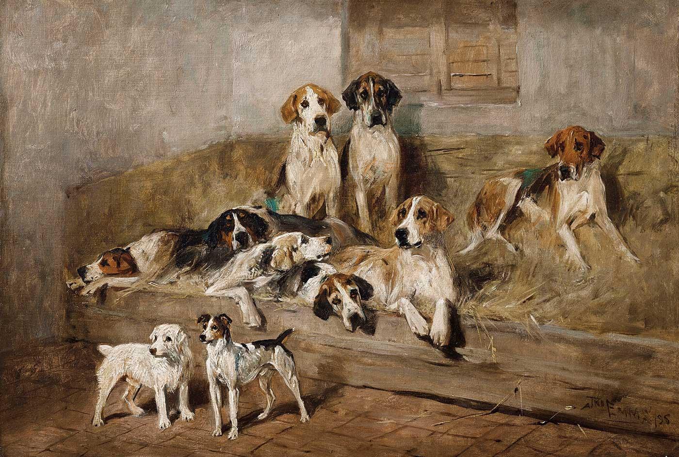 John Emms Hounds and Terriers Art Print