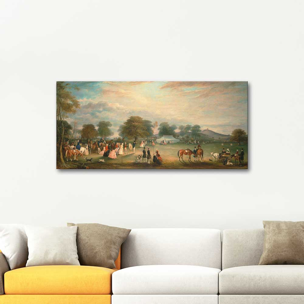 John Ferneley Bradgate Park Leicestershire'da Okçular Günü Kanvas Tablo