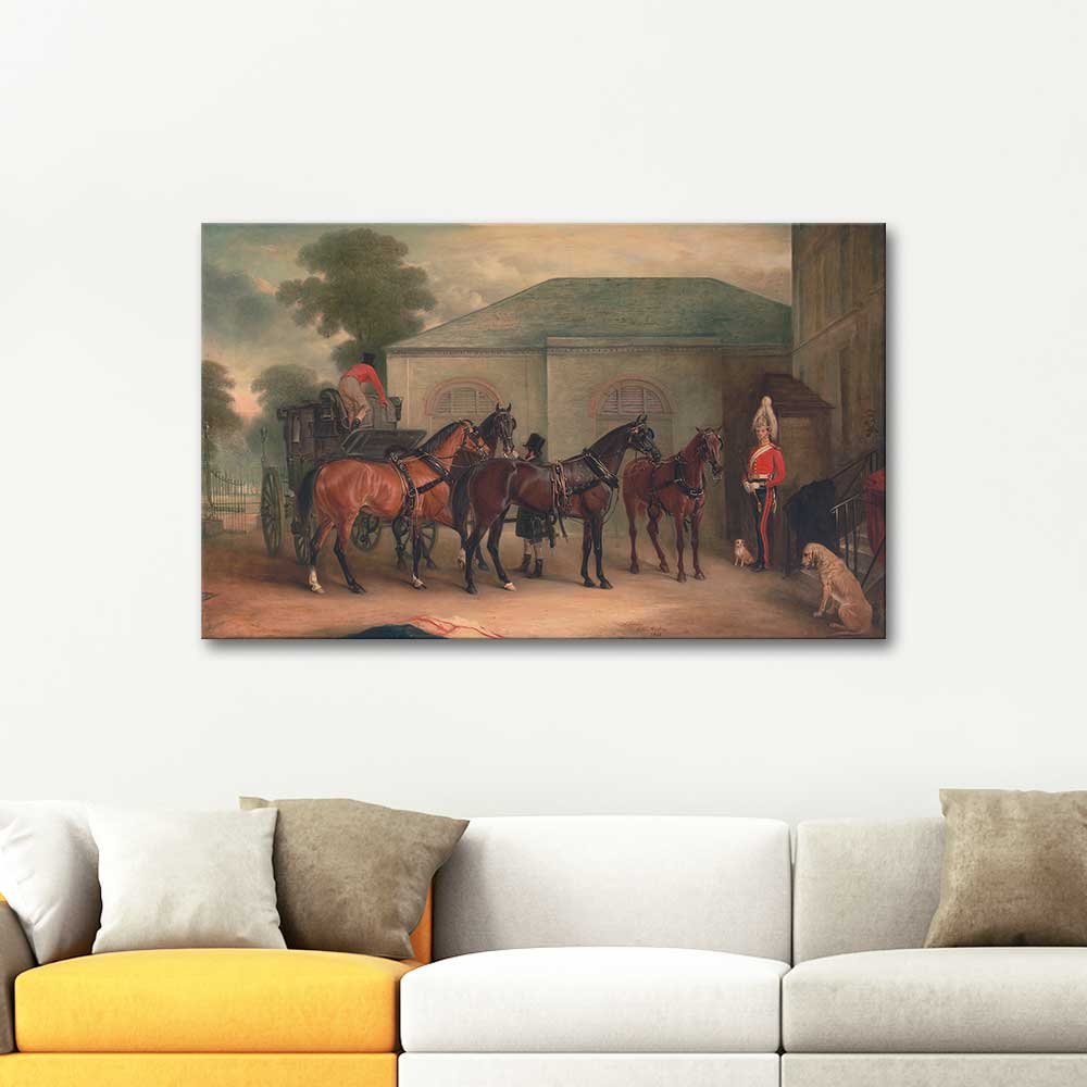 John Ferneley Sir Watkin Williams Wynn Atları ile Kanvas Tablo