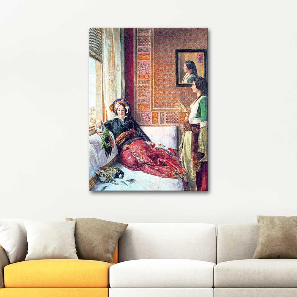 John Frederick Lewis Haremde Yaşam Kanvas Tablo