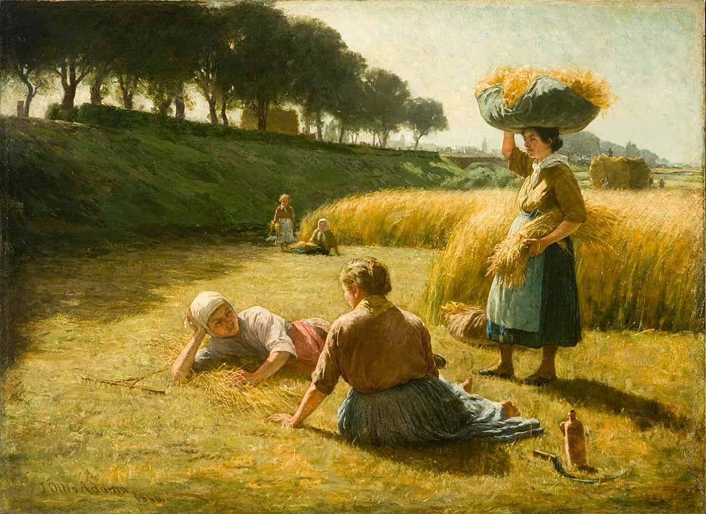 Gleaners at Rest aka Nooning by John Ottis Adams