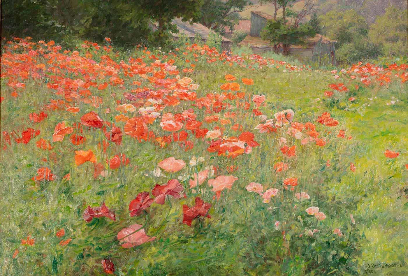 John Ottis Adams Gelincik Tarlası Kanvas Tablo