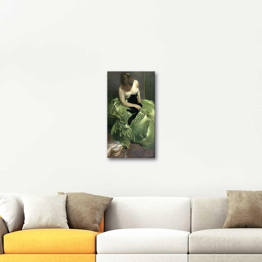 John White Alexander Green Dress Art Print