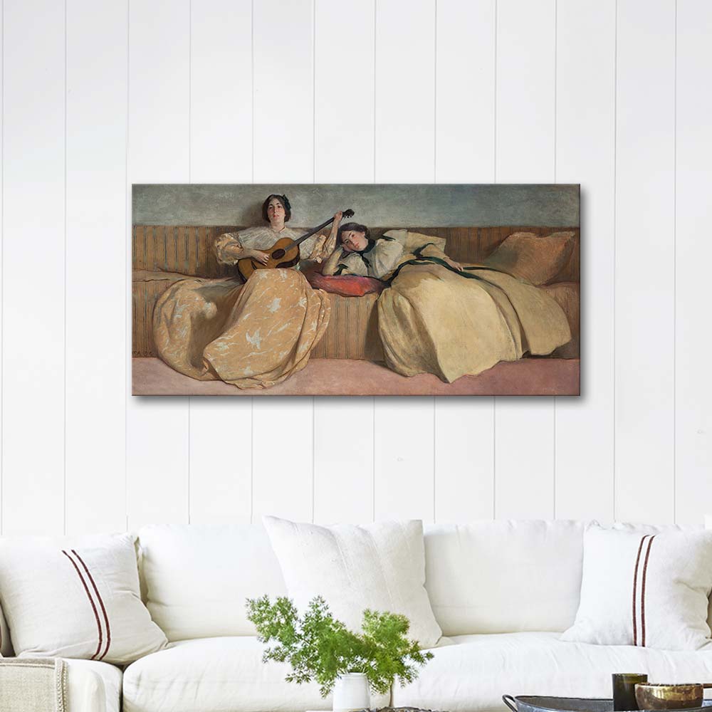 John White Alexander Panel for Music Room Art Print