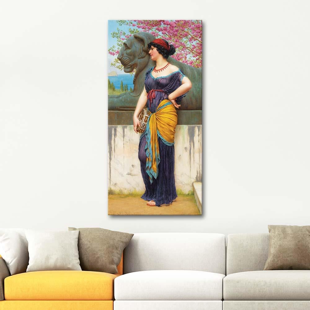 John William Godward In The Grove Of The Temple Of Isis Art Print