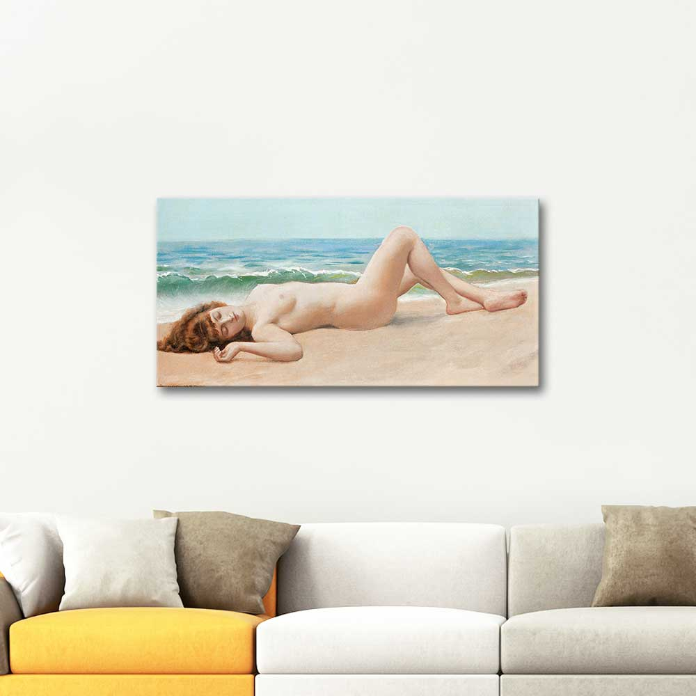 John William Godward Sahilde Nü Kanvas Tablo