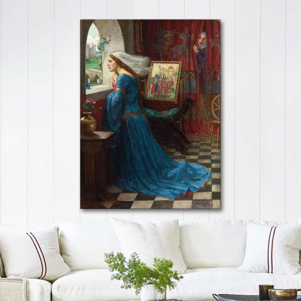 John William Waterhouse Rosamund Kanvas Tablo