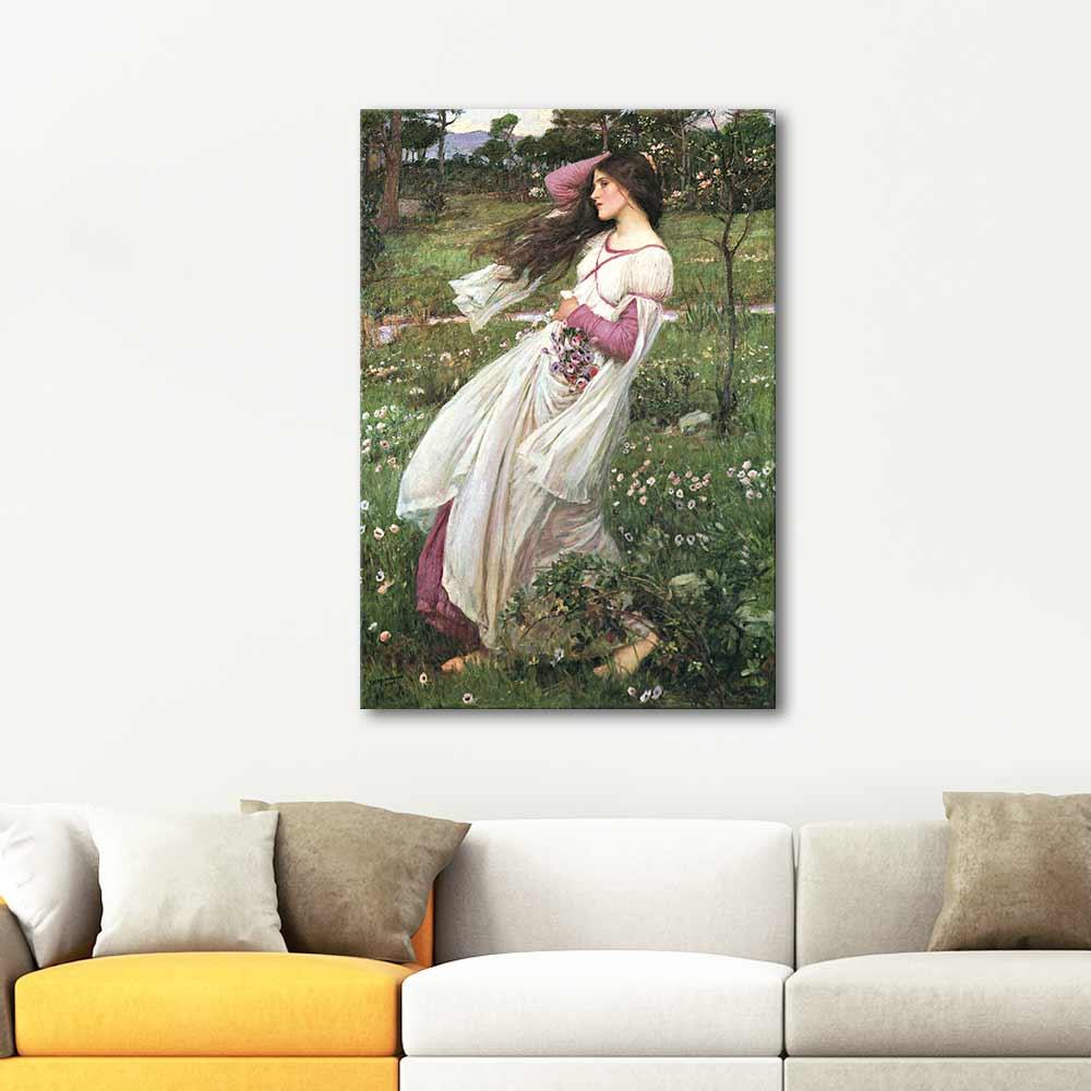 John William Waterhouse Rüzgar Çiçekleri Kanvas Tablo