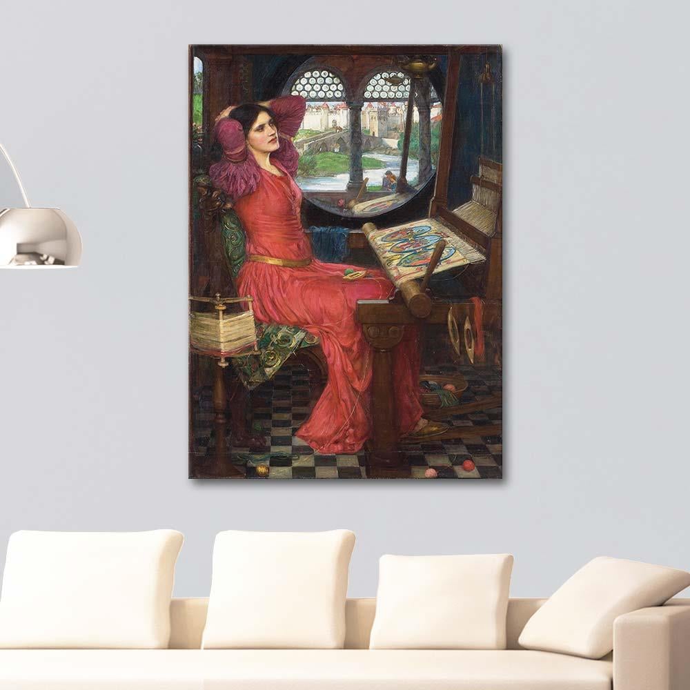 John William Waterhouse Gölgelerin Rahatsız Ettiği Shalott Leydisi Kanvas Tablo