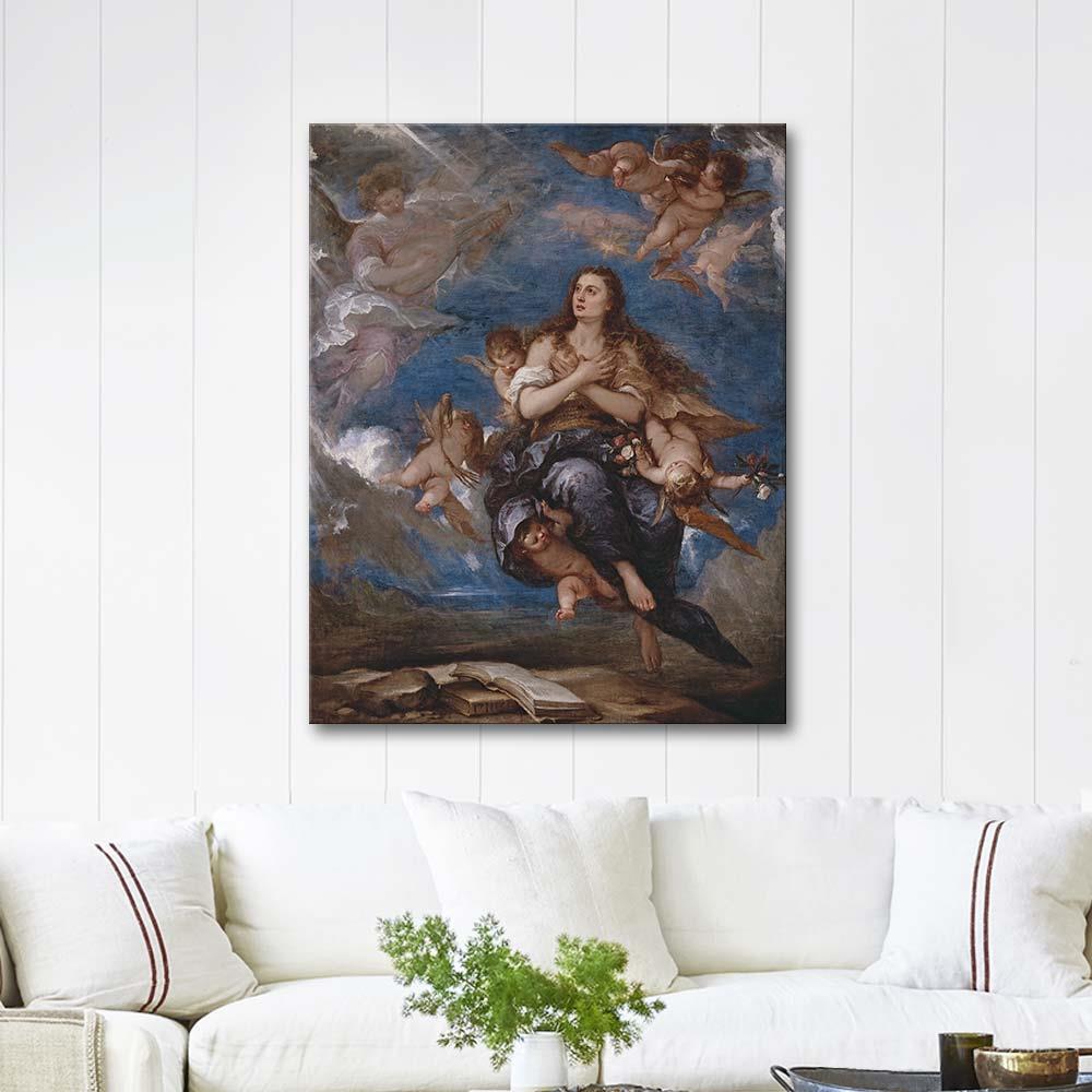 Jose Claudio Antolinez Assumption of Mary Magdalene Art Print