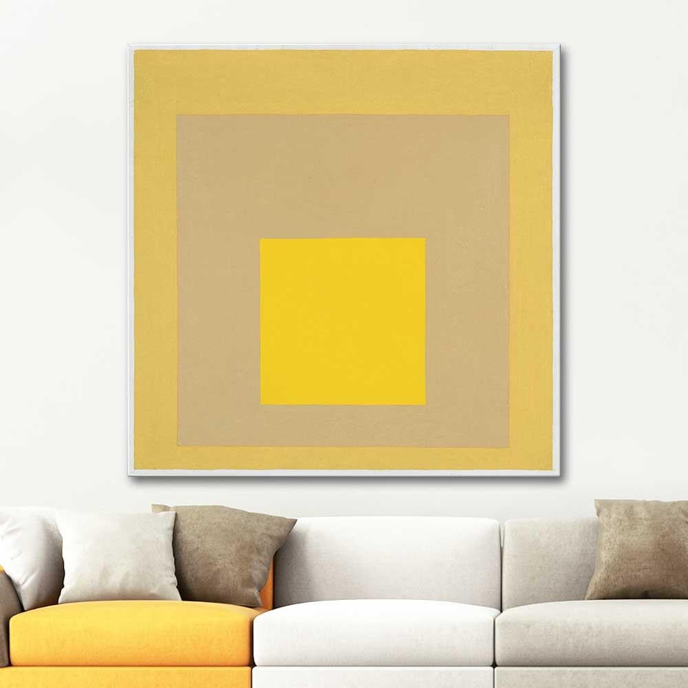 Josef Albers Yumuşak Kareye Saygı Etüdü Kanvas Tablo