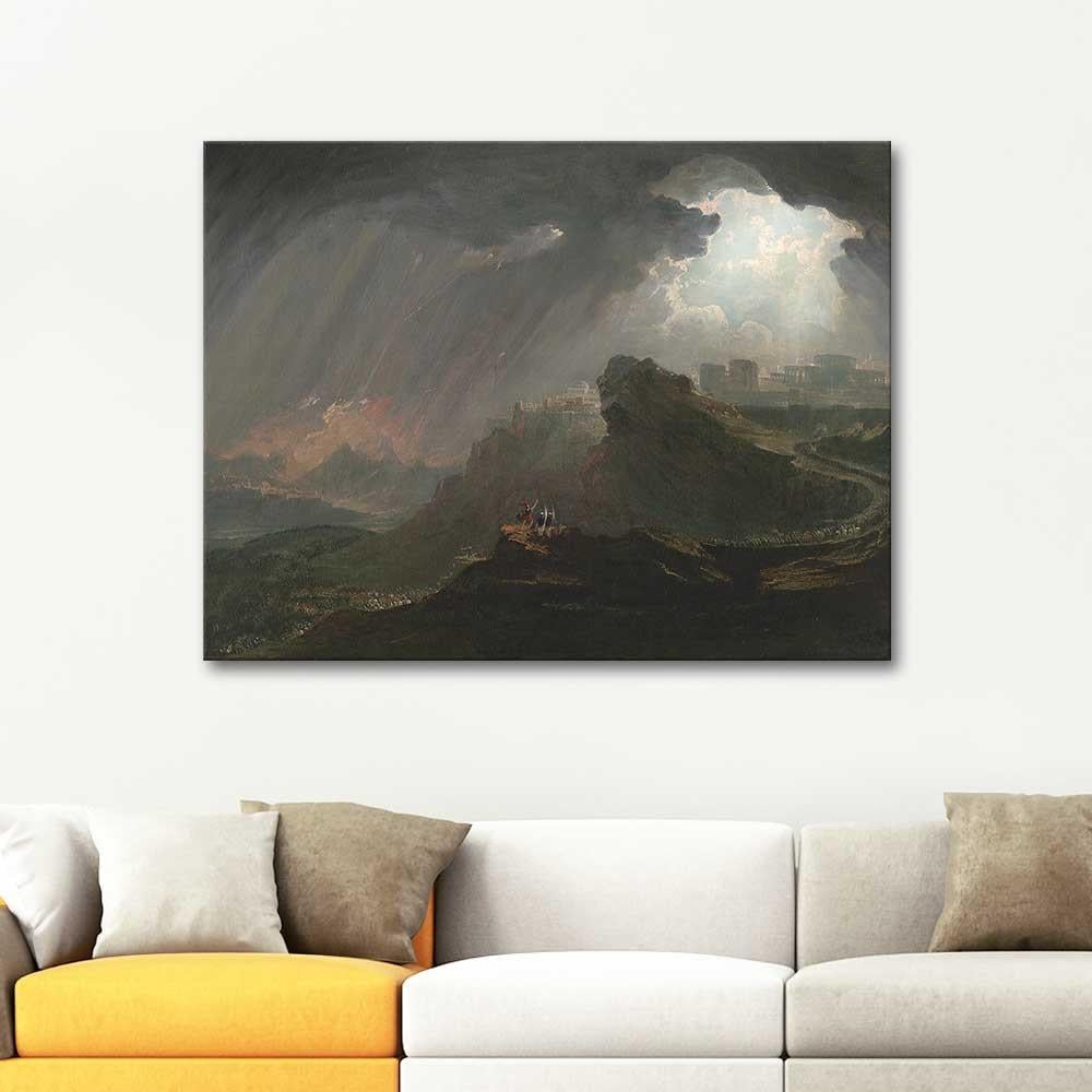 Joshua Commanding the Sun to Stand Still by John Martin as Art Print