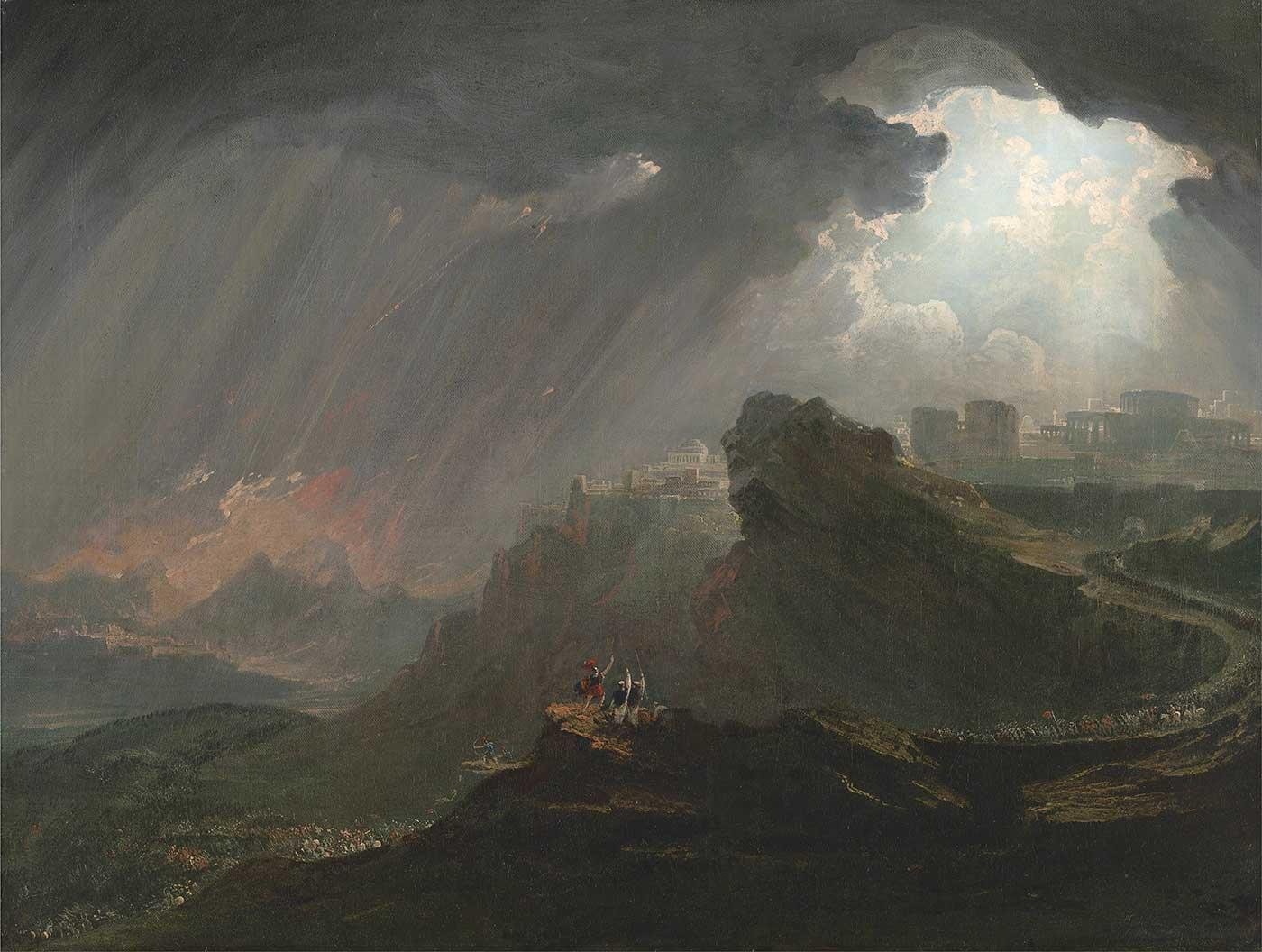 Joshua Commanding the Sun to Stand Still by John Martin as Art Print