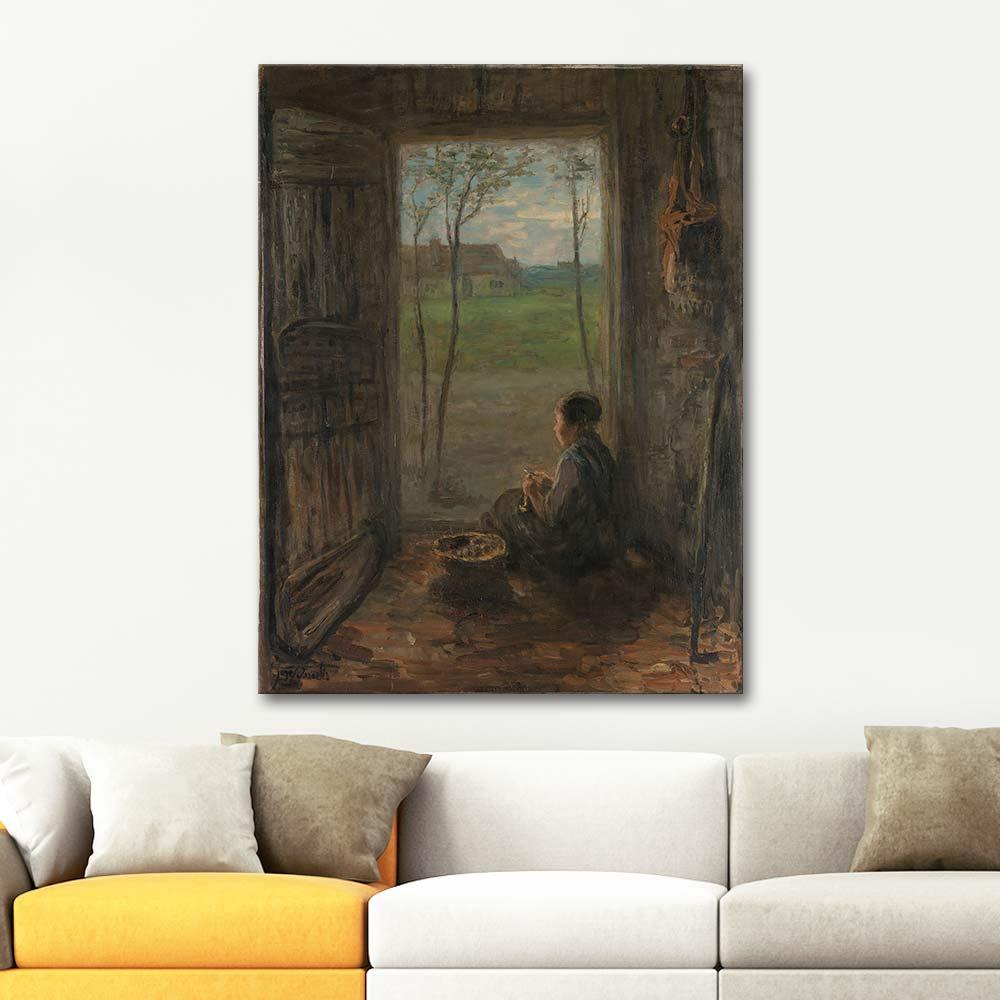 Jozef Israëls A Laren Scene Art Print