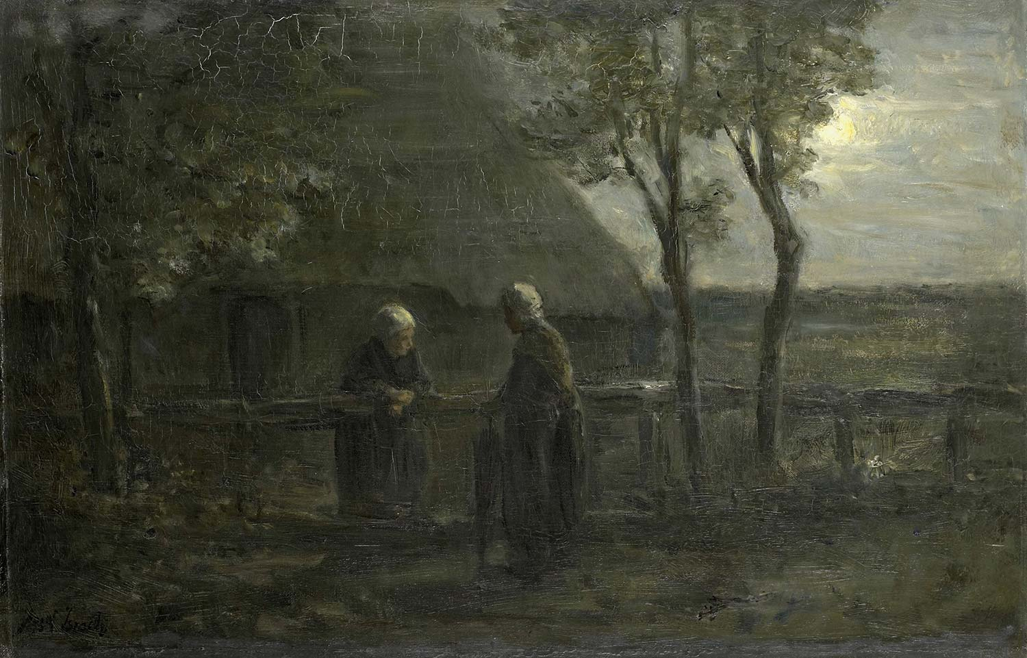 Jozef Israëls Neighborly Gossip Art Print