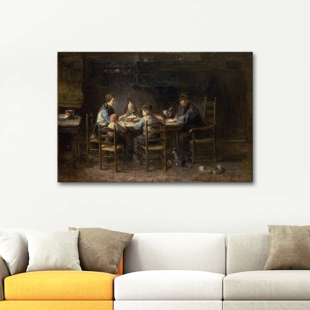 Jozef Israëls Peasanat Family At The Table Art Print