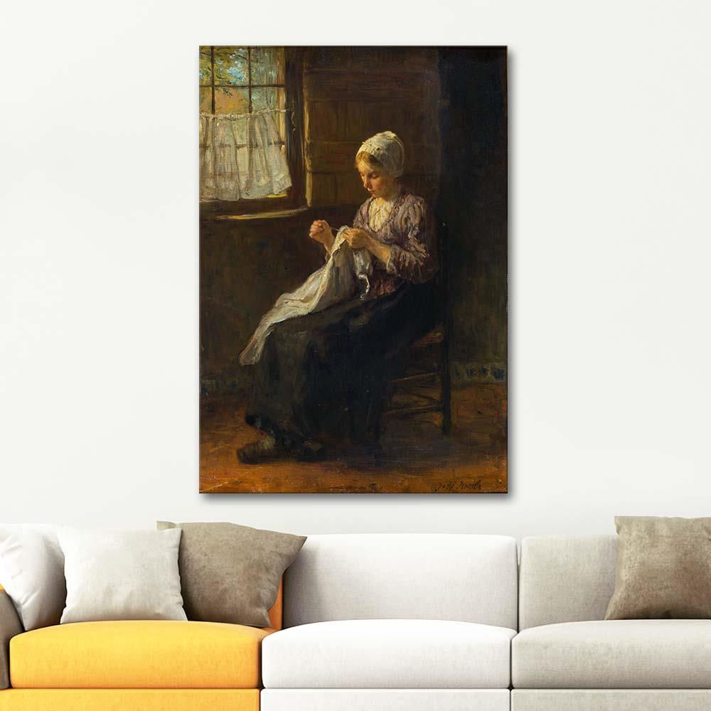 Jozef Israëls The Young Seamstress Art Print