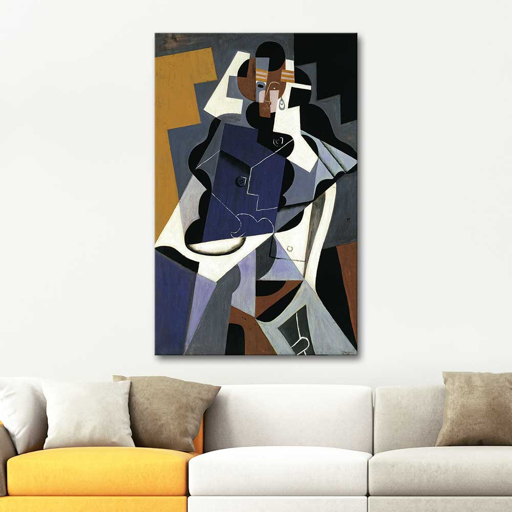 Juan Gris Oturan Kadın Kanvas Tablo