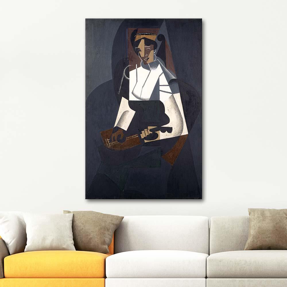 Juan Gris Woman With Mandolin Art Print