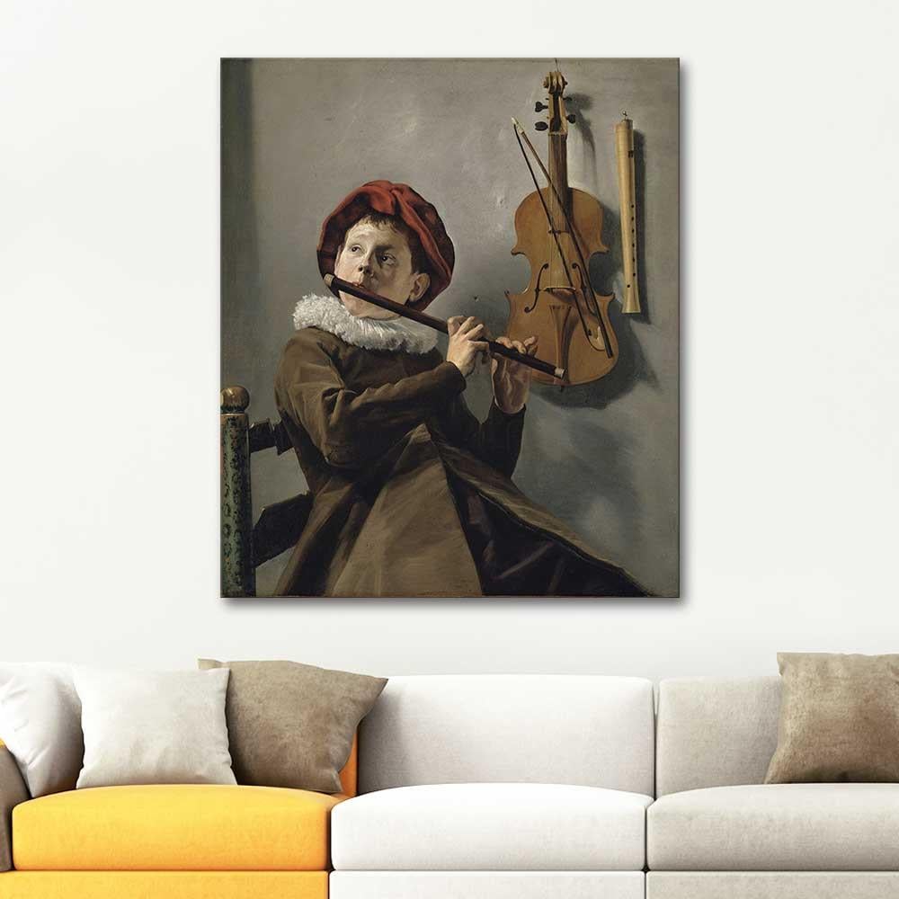 Judith Leyster Flüt Çalan Çocuk Kanvas Tablo