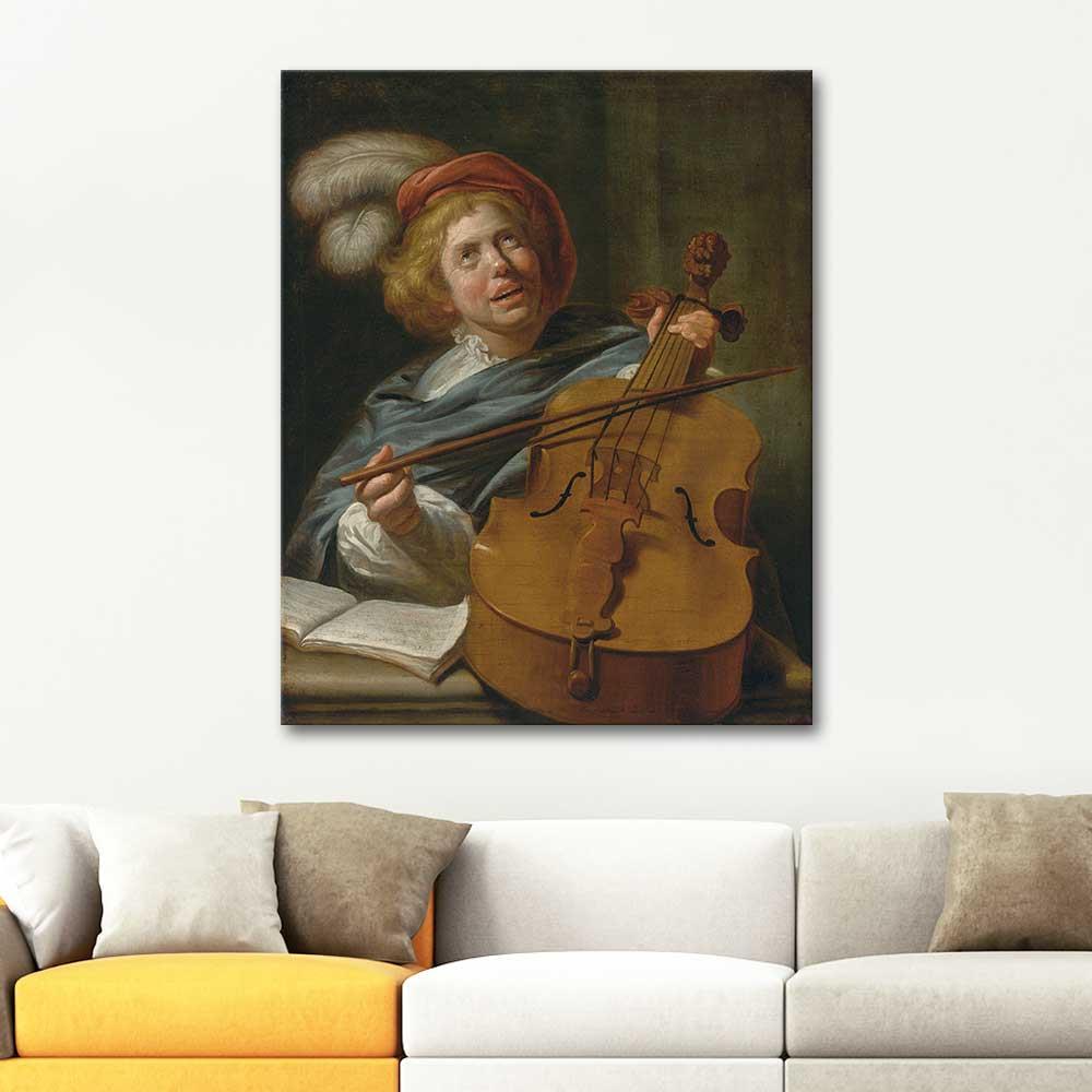 Judith Leyster Çellist Kanvas Tablo