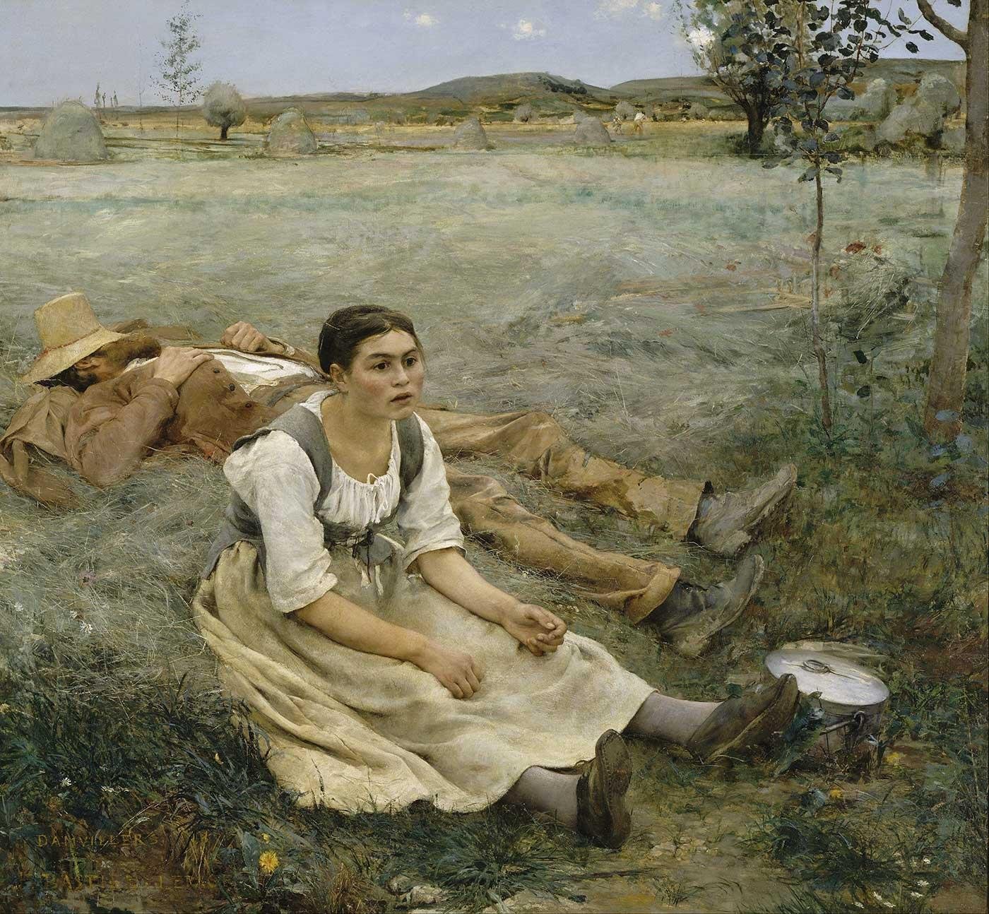 Jules Bastien-Lepage Hay Making Art Print