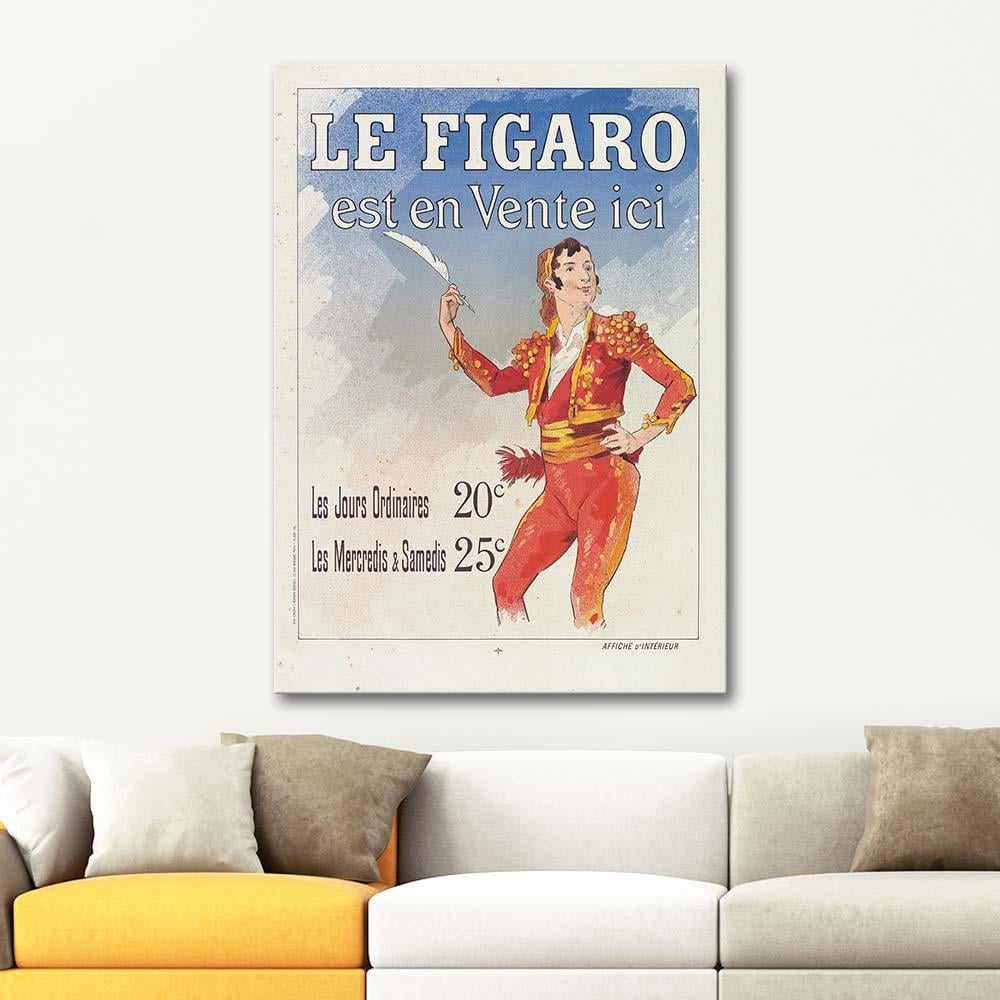 Jules Cheret Advertising Ticket For Le Figaro Art Print