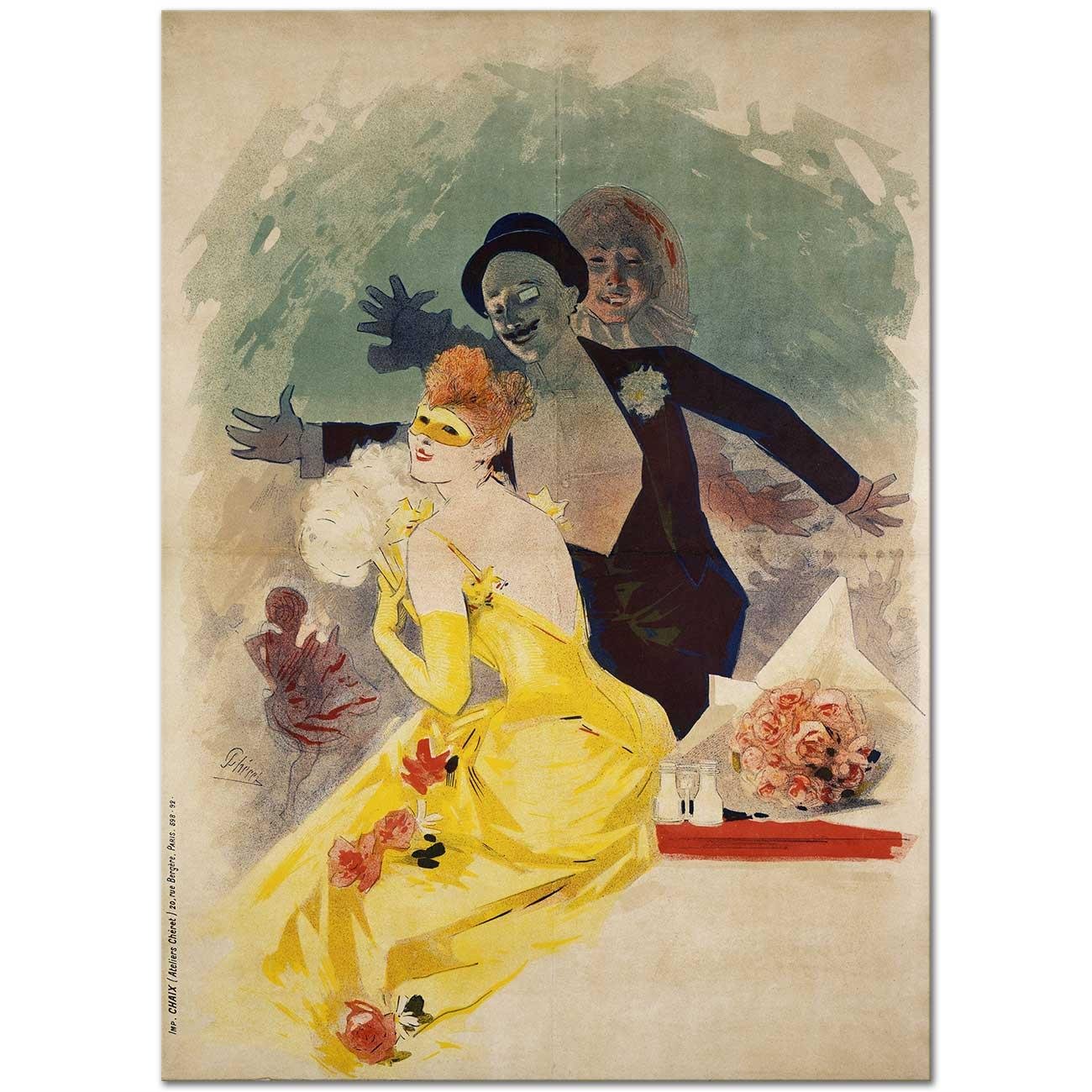 Opera Carnival 1st Masked Ball by Jules Cheret